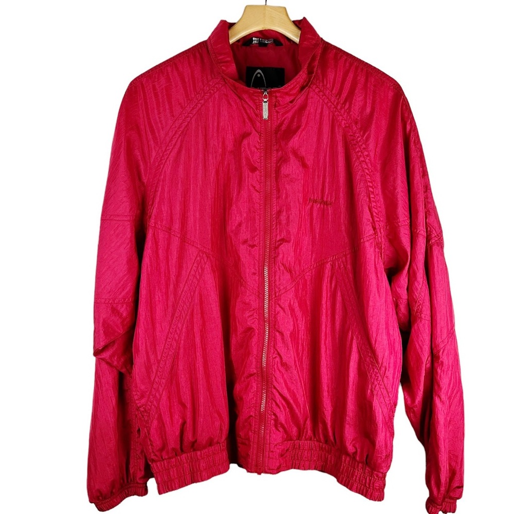 Head Windbreaker Vintage Jacket Red Size Large